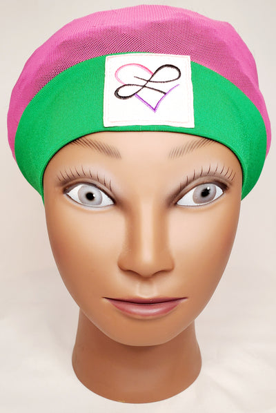 Green / Pink Brand Lovely Loc Hat